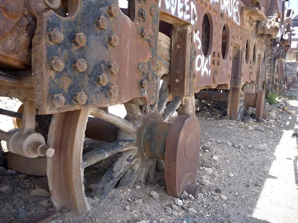 Cementerio de los trenes em Uyuni — Fotografia de Stock