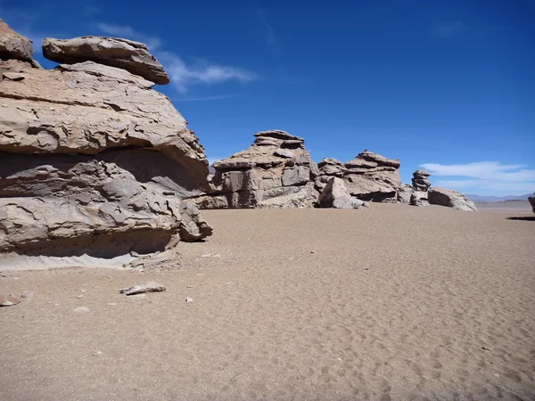 Famous rock formation arbol de piedra in bolivian altiplano desert — Stock Photo, Image