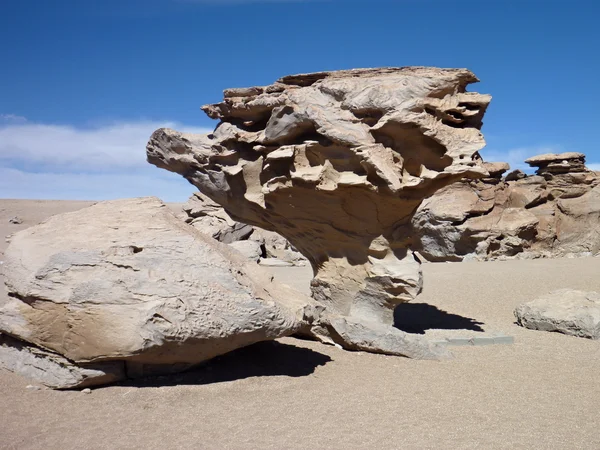 Híres rock formáció arbol de piedra sivatagban bolíviai határán — Stock Fotó