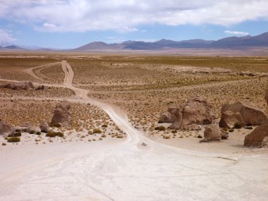 Valle de las rocas Bolivya altiplano adlı gerçeküstü kayalar ile