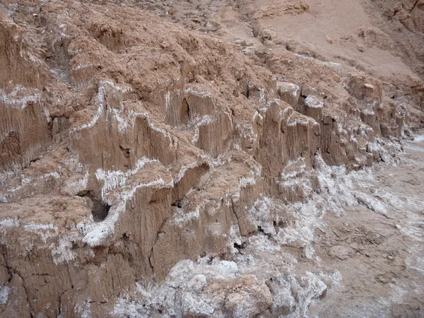 Αποξηραμένα αλάτι στην valle de la luna στην έρημο Ατακάμα — Φωτογραφία Αρχείου