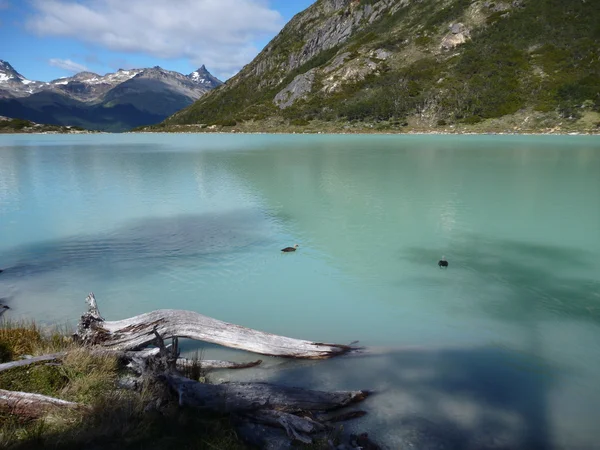 Laguna esmeralda στη γη του πυρός στην Παταγονία — Φωτογραφία Αρχείου