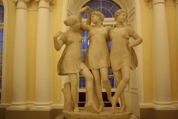 Three Graces Marble Sculpture Hermitage Museum — Stock Photo, Image