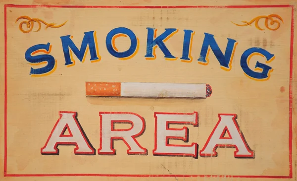 Strefa dla palących Vintage znak — Zdjęcie stockowe
