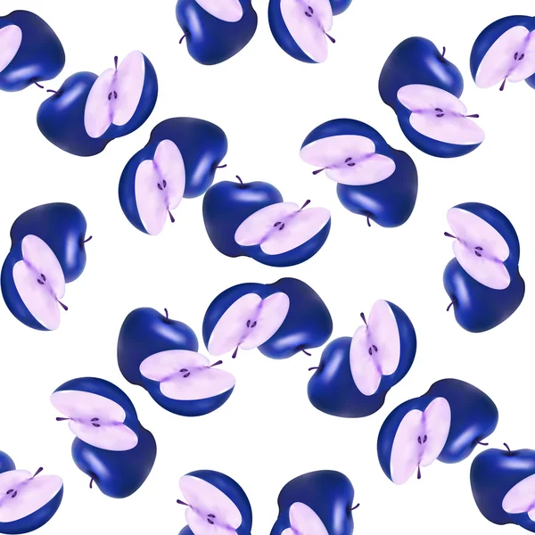 Parlak mavi taze alışılmadık elma kesme Dikişsiz desen