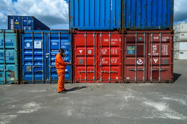 Fumigacji ładunku w kontenerach — Zdjęcie stockowe