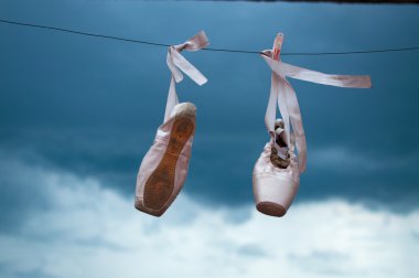 dance ballet shoes. clipart