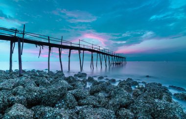cangio, hochiminh city, Vietnam bir ahşap köprü.