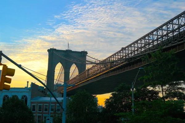 Бруклинский Мост Нью Йорк — стоковое фото