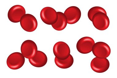 3D kan hücresi ikonu. İnsan kırmızı açısı eritrosit arter tıbbı bilimi gerçekçi hale getiriyor. Makro biyoloji laboratuvarı konsepti. Vektör illüstrasyonu