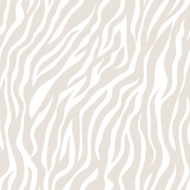 White and beige abstract tiger stripe seamless background. Abstract animal print. Vector illustration