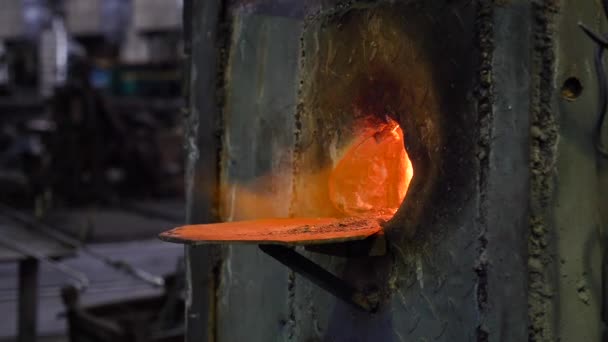 Blacksmith Workshop Bright Flames Furnace — Stockvideo