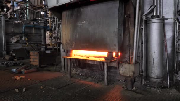 Blacksmith Workshop Bright Flames Furnace — Stock video