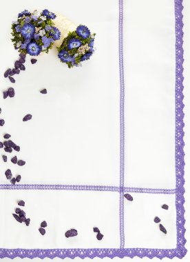 saçaklı ve çiçek Tekstil arka plan