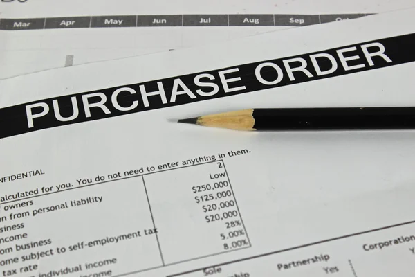 Purchase order form — Stock Photo, Image