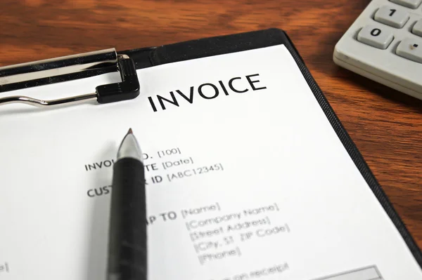 Invoice huruf kepala — Stok Foto