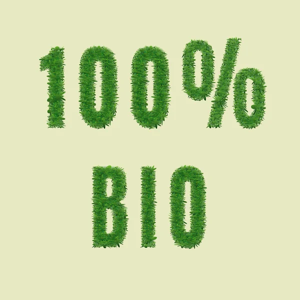 Diseño de la naturaleza. 100% BIO — Vector de stock