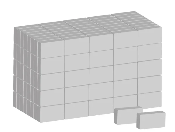 일반 회색 벽돌의 스택 — 스톡 벡터