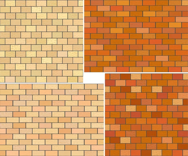 Coleção de texturas de tijolo de cor diferente —  Vetores de Stock