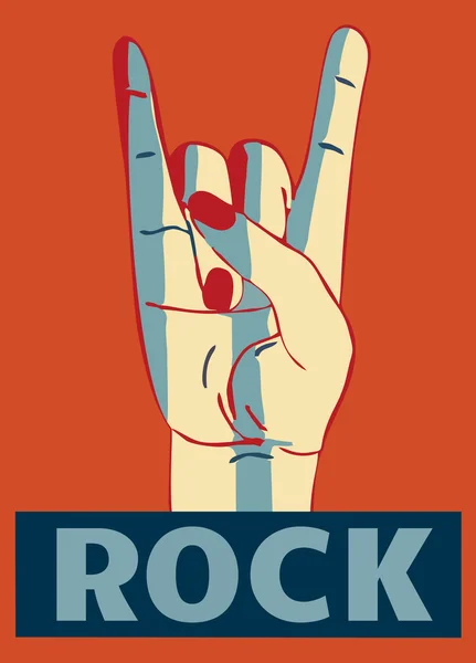 Plantilla de estilo Hard Rock para eslogan, póster o volante sobre fondo rojo — Vector de stock