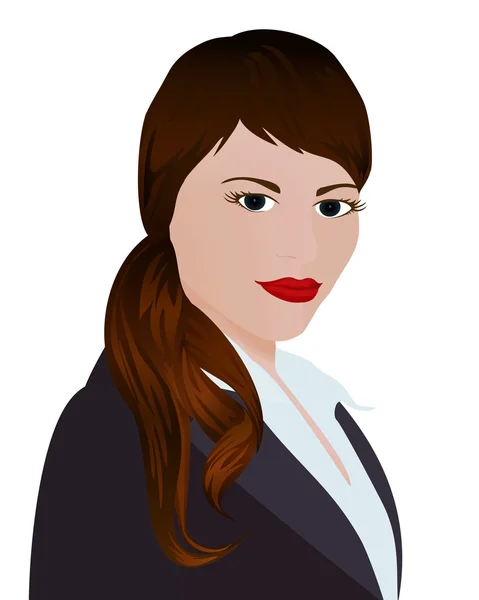 Portrait d'une femme d'affaires — Image vectorielle