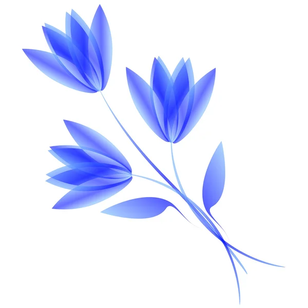 Αφηρημένη μπλε λουλούδια. — Διανυσματικό Αρχείο