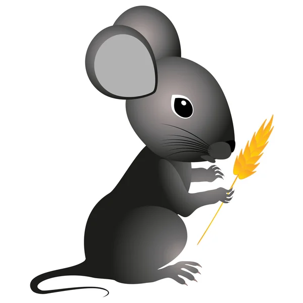 Myš s Klásek. — Stockový vektor
