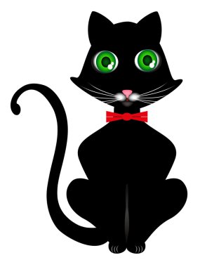 Kelebekli kara kedi.