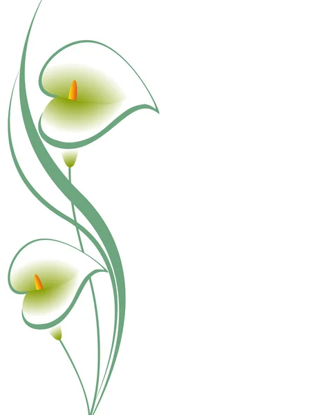 Fondo floral con nenúfares, elemento de diseño . — Vector de stock