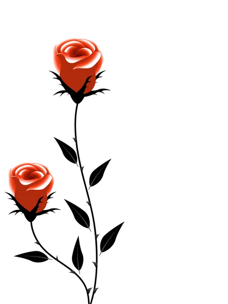 Fondo floral con rosas, elemento de diseño . — Vector de stock