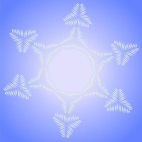 Snowflake on a blue background. — Stock Vector