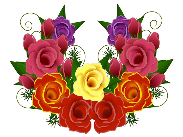 La couronne de roses . — Image vectorielle