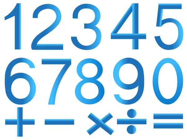 数字と数学記号. — ストックベクタ