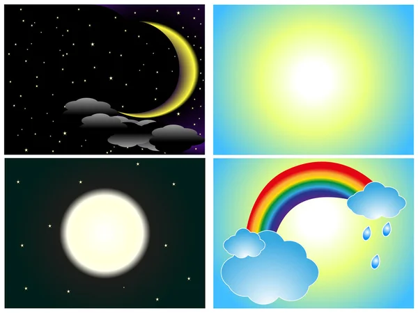Illustrazione delle icone meteo . — Vettoriale Stock