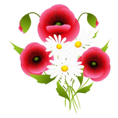 bir buket çiçek alanı.