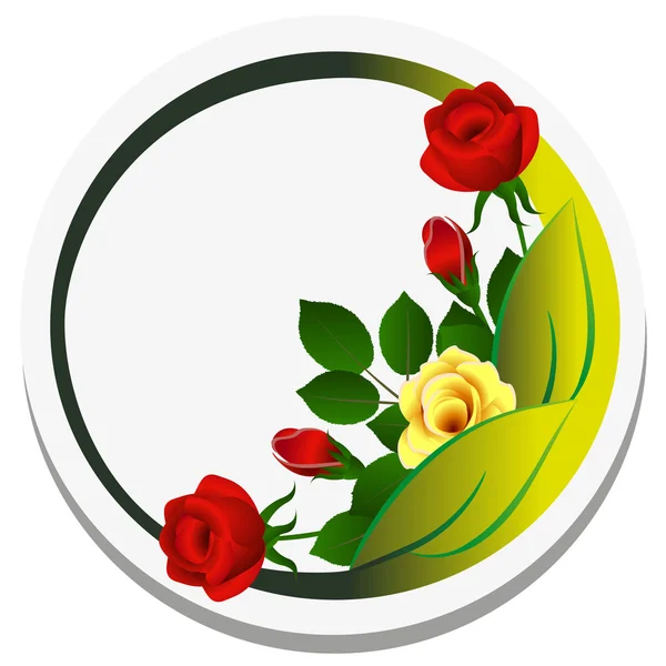 Τριαντάφυλλα σε κύκλο. — Διανυσματικό Αρχείο