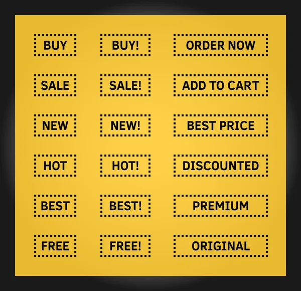 Kesikli kontur ile dikdörtgen düğmeleri