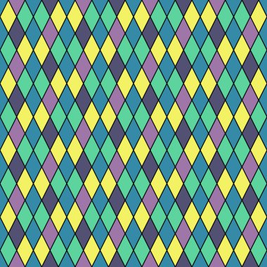 Rhombus kesintisiz renkli desen