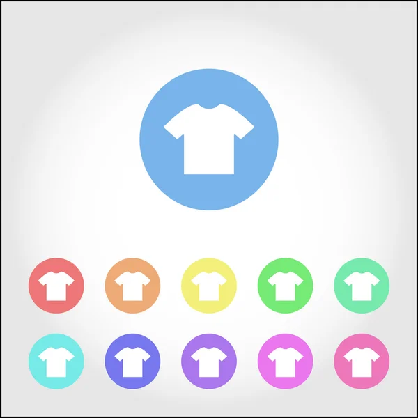 T-shirt yuvarlak simge seti