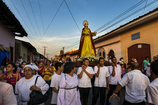 Celebrações da Páscoa na cidade de Leon, na Nicarágua . — Fotografia de Stock