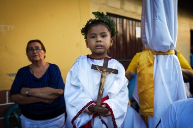 Şehir Leon, Nikaragua Paskalya kutlamaları.