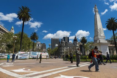 Görünüm plaza de Mayo buenos aires, Arjantin