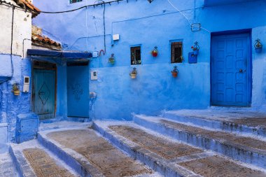 Fas Chefchaouen şehir caddede
