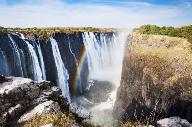Victoria Falls Zimbabve Afrika görünümü