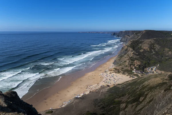 Vista Panorámica Playa Cordoama Praia Cordoama Cerca Vila Bispo Algarve — Foto de Stock