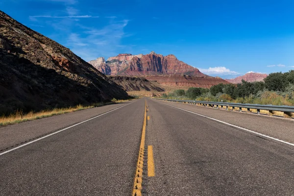 Landschappelijke Weg Nabij Het Zion National Park Staat Utah Met — Stockfoto