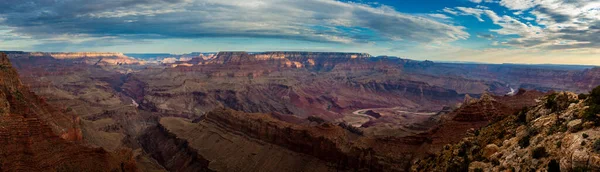 Vista Panorâmica Panorâmica Panorâmica Grand Canyon Rio Colorado Ponto Vista — Fotografia de Stock