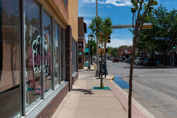 뉴멕시코 2014 갤럽시 도심의 버들과 상점들 — 스톡 사진