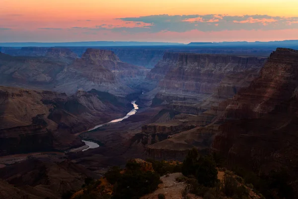 Vista Panoramica Del Grand Canyon Del Fiume Colorado Dal Punto — Foto Stock