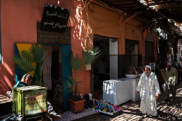 Marrakech Maroc Avril 2016 Scène Rue Dans Ville Marrakech Avec — Photo